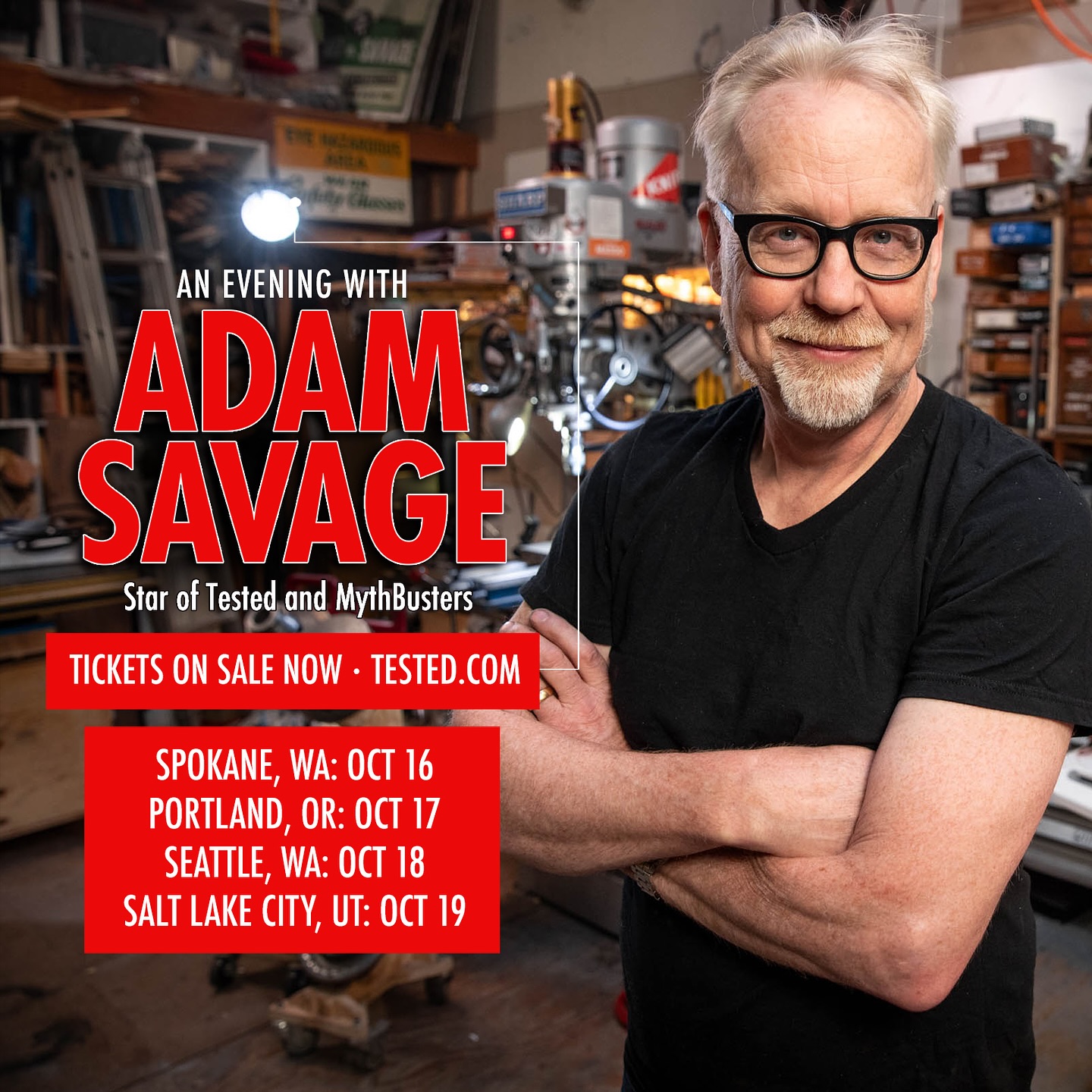 An Evening with Adam Savage Tour Poster